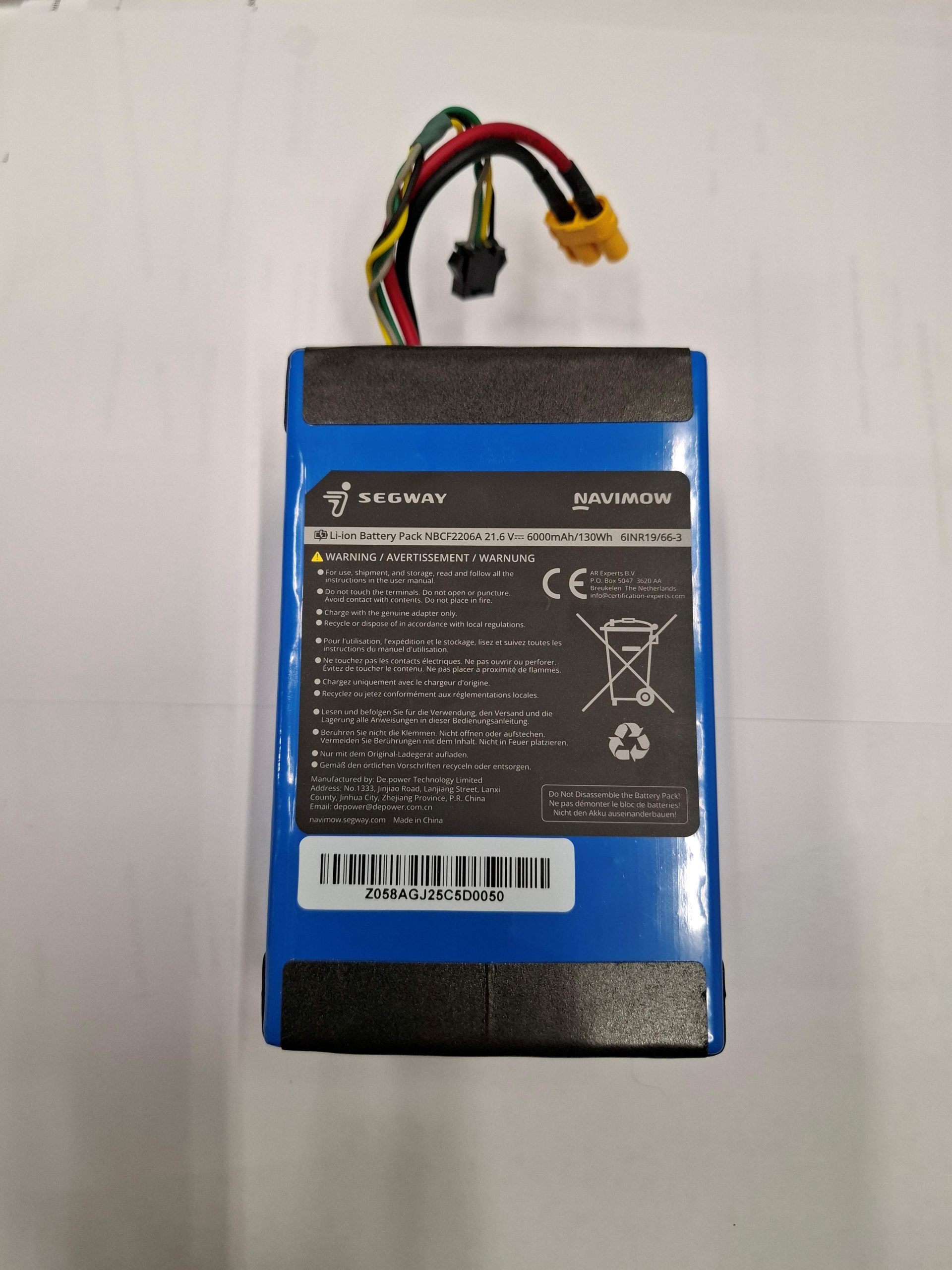 Segway Navimow  AB.12.03.00.0017 Akkupaketti 21,6V, 6Ah X315 malliin